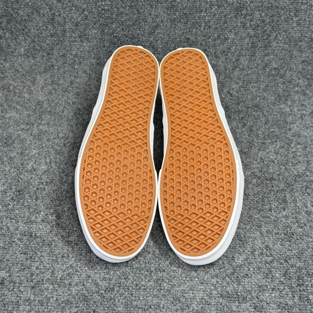 Vans Classic Slip On Shoe Men 13 Grey Canvas Retro Athletic Casual Skate Sneaker